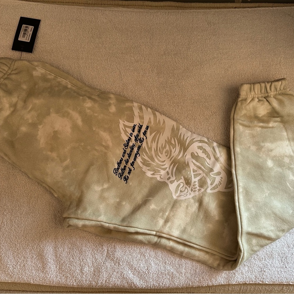 Darc Sport Tan Joggers with Graphic Design